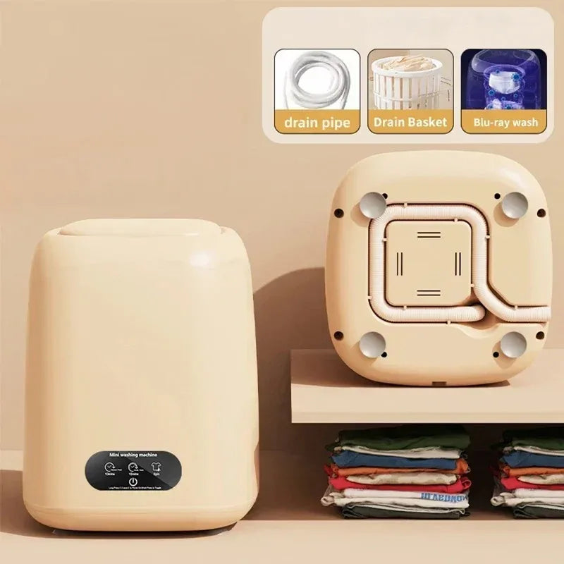 Mini Portable Automatic Washing Machine with Spin Dryer 220V Portable Washing Machine SPOT