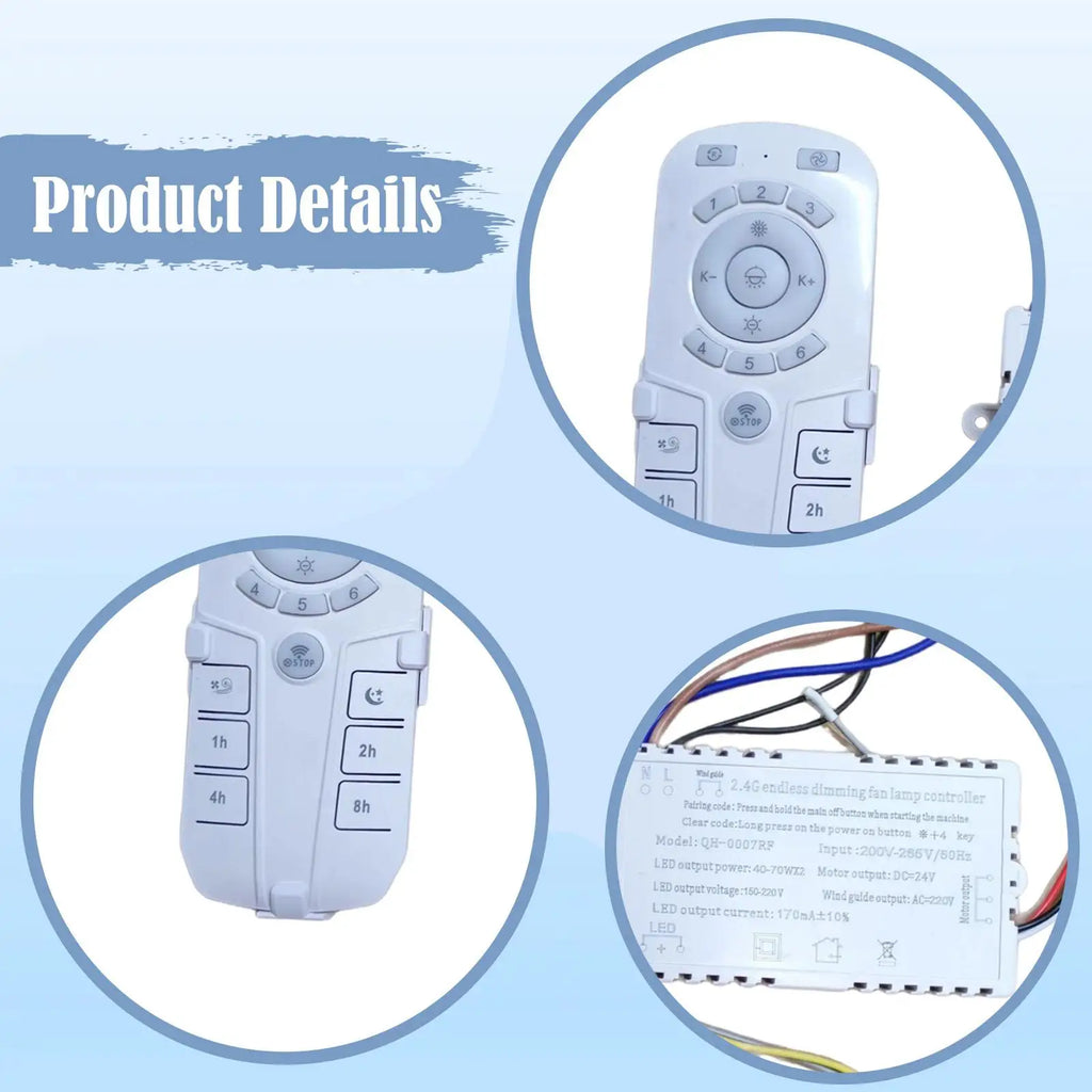 Ceiling Fan Remote Control Kit – 6 Speeds, Timer & Light Fan Remote Control Kit SPOT Default Title