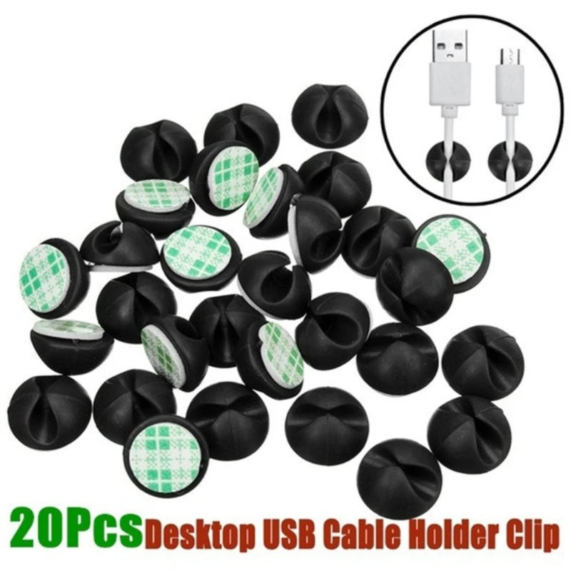 Silicone Cable Clips Wire Organizer – 10 or 20 Pack Cable Clip Organizer SPOT