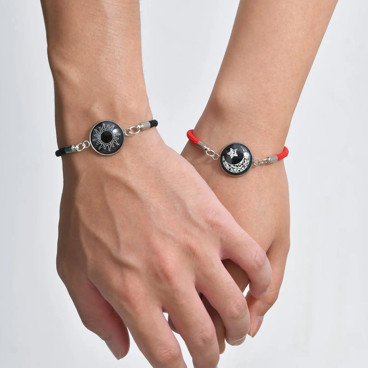 Sun & Moon Couple Bracelet – Adjustable Braided Rope Jewelry Couple Bracelet Set SPOT