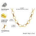 Chunky Gold Chain Bracelet – Adjustable Stainless Steel Link Chain Link Bracelet SPOT Necklace-NC-2474G