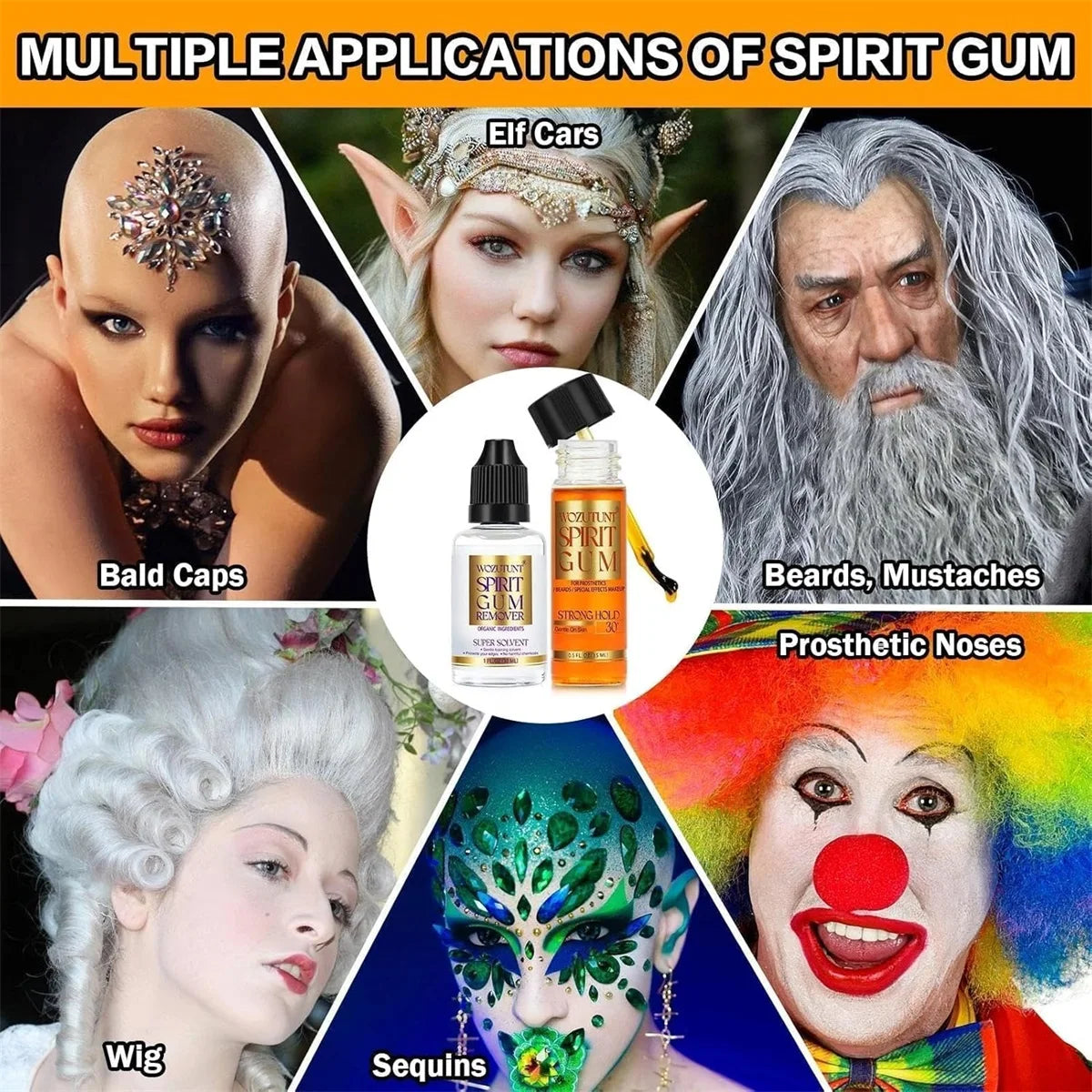 Spirit Gum Fake Beard Adhesive for Halloween Costume Makeup Costume Makeup Adhesive SPOT