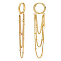 Multi Satellite Chain Drop Earrings – Gold Plated Stainless Steel Drop Earrings SPOT Default Title