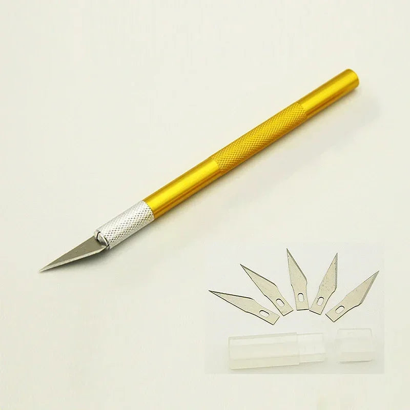 Precision Craft Knife Set – Carving, Cutting & Scrapbooking Precision Craft Knife SPOT Yellow rod - Blade