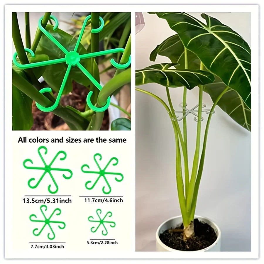 4-Pack Transparent U-Shaped Foldable Plant Support Stakes Plant Support Stakes SPOT