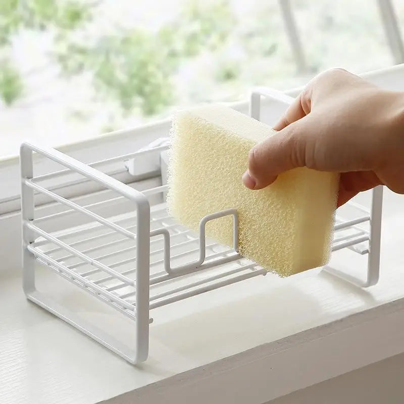 Metal Kitchen Sponge Holder with Removable Drain Tray Kitchen Sink Organizer SPOT