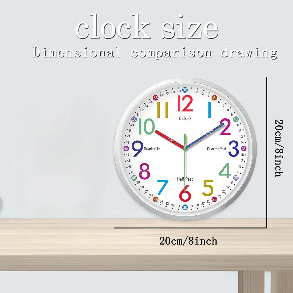 8-Inch Silent Quartz Wall Clock – Modern Home Décor Silent Wall Clock SPOT