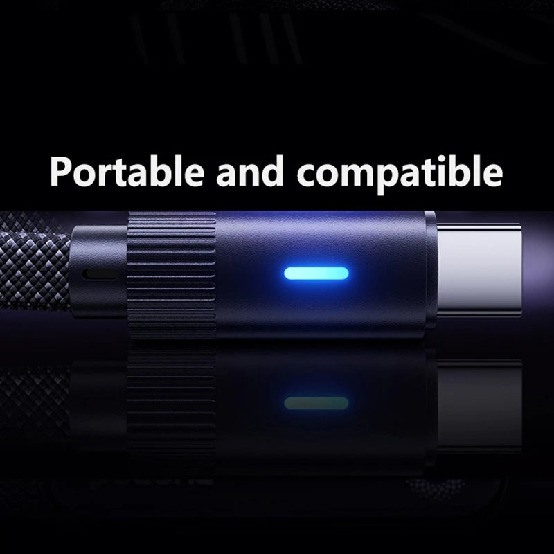 100W 90° Dual USB-C Fast Charging Flat Cable – iPhone & Android USB-C Charging Cable SPOT