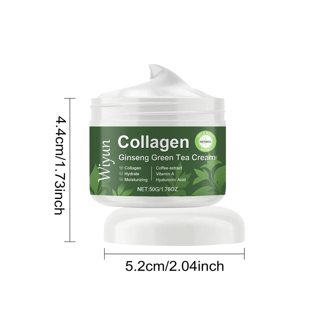 WIYUN Collagen Ginseng Green Tea Anti-Aging Face Cream 50g Anti-Aging Face Cream SPOT 50g Boxed