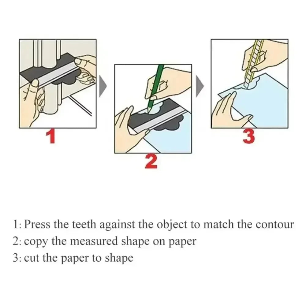 Contour Gauge – Ergonomic Profile Duplicator for Woodworking Contour Profile Gauge SPOT