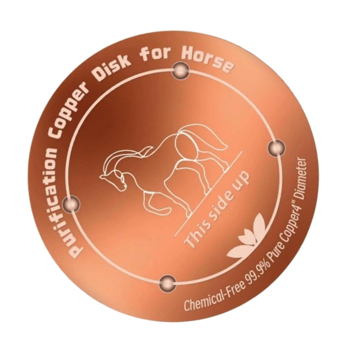 4" Copper Bird Bath Purifier Disk | 3-Point Outdoor Support Bird Bath Purifier SPOT