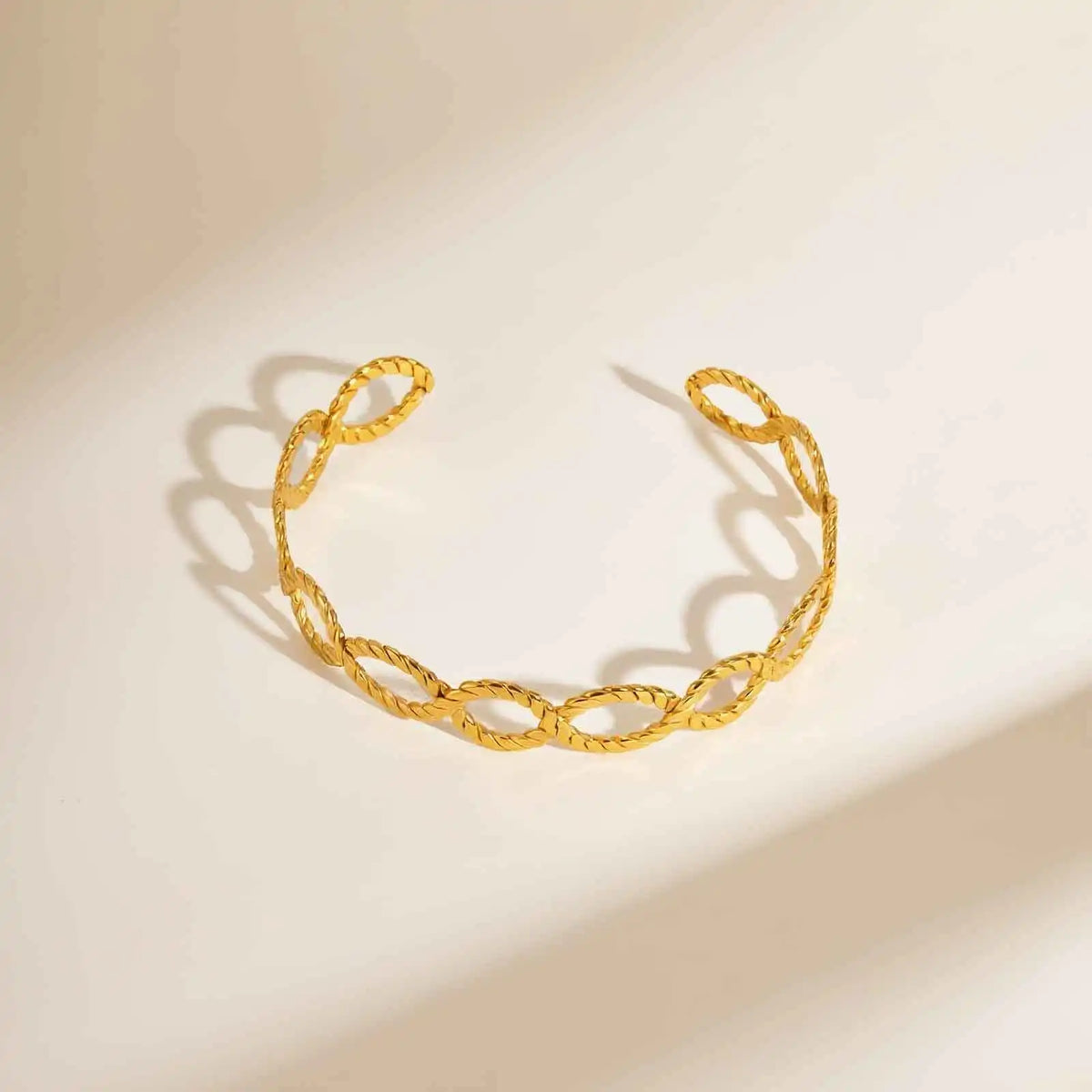 Twist Braided Gold Cuff Bracelet – Stainless Steel Bangle Cuff Bangle Bracelet SPOT