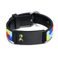 Personalized Kids Silicone ID Bracelet – Custom Engraved Wristband Kids ID Bracelet SPOT BS-142B