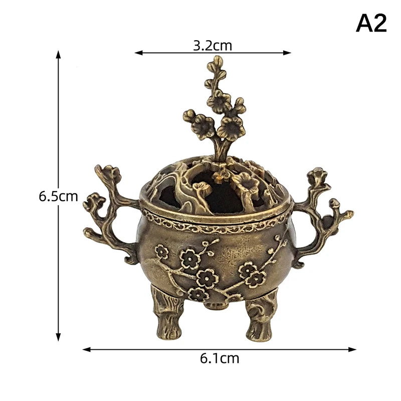 Mini Plum Blossom Incense Burner Bowl – Zinc Alloy Lotus Holder Incense Burner SPOT A2