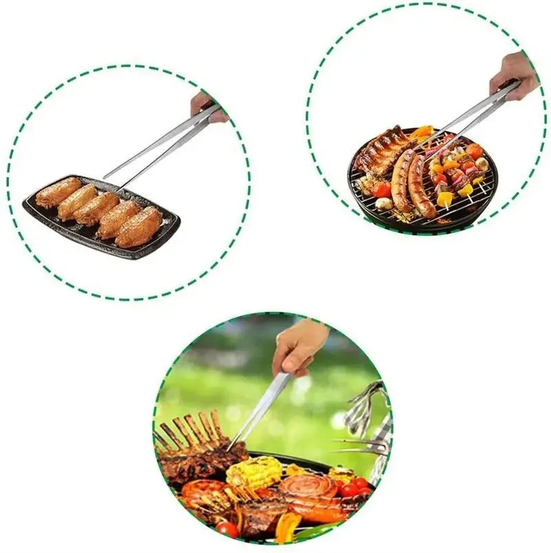 Stainless Steel BBQ Food Tongs – Multifunction Kitchen Clip Kitchen Food Tongs SPOT
