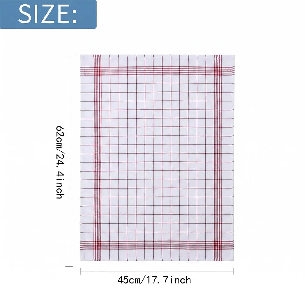 Yarn-Dyed Plaid Cotton Tea Towels 6-Pack | Kitchen Dish Cloths Kitchen Tea Towels SPOT