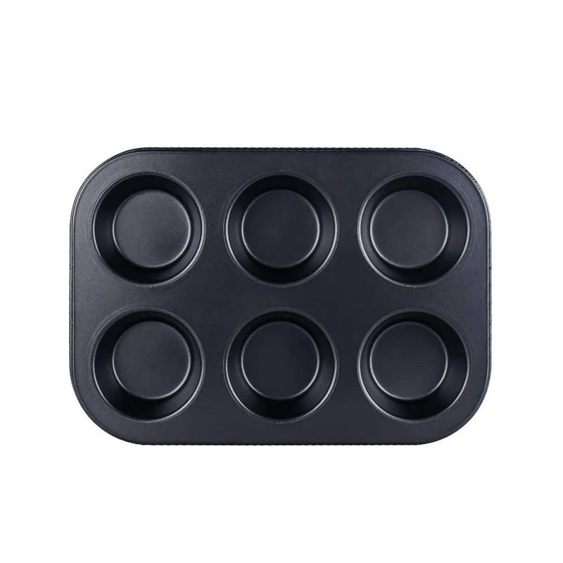 Square Cupcake & Muffin Pan – Non-Stick Carbon Steel 6 or 12 Cup Cupcake Muffin Pan SPOT 6 Cups