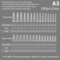 180-Pc Sandwich Dual Nail Forms – Coffin & Almond, 15 Sizes Nail Extension Forms SPOT A3