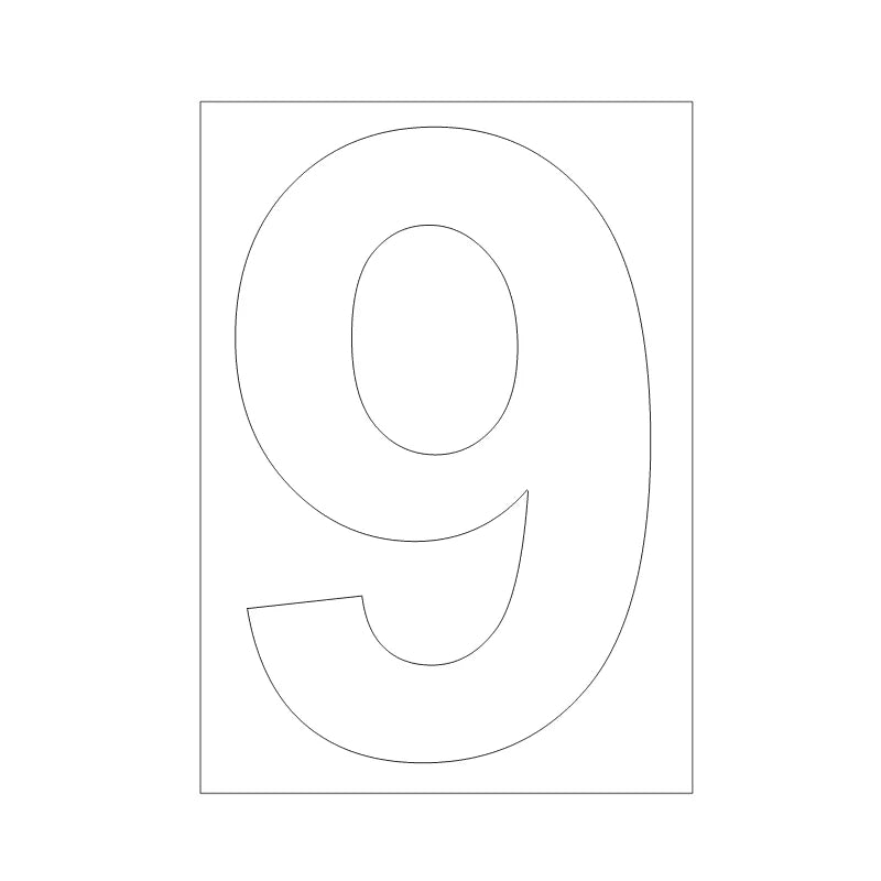 Weatherproof Wheelie Bin Number Stickers | Self-Adhesive PVC Bin Number Stickers SPOT A9