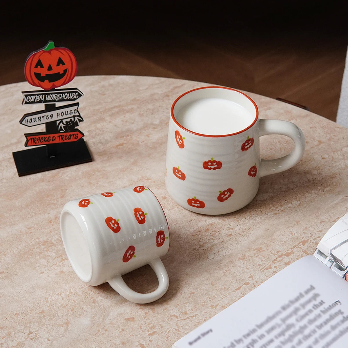 Halloween Ceramic Mug – Pumpkin & Bat Espresso Cup Halloween Ceramic Mug SPOT