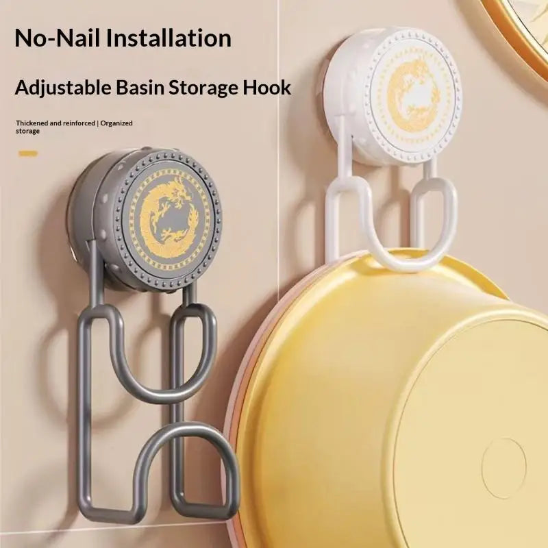 No-Drill Suction Cup Basin Hook – Adjustable Bathroom Hanger Suction Cup Hook SPOT