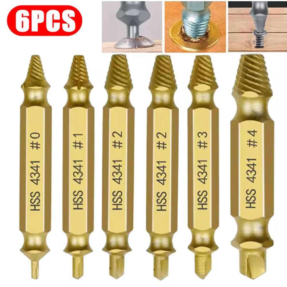 Double-Ended Screw Extractor Set – Stripped Bolt Remover Kit Screw Extractor Set SPOT