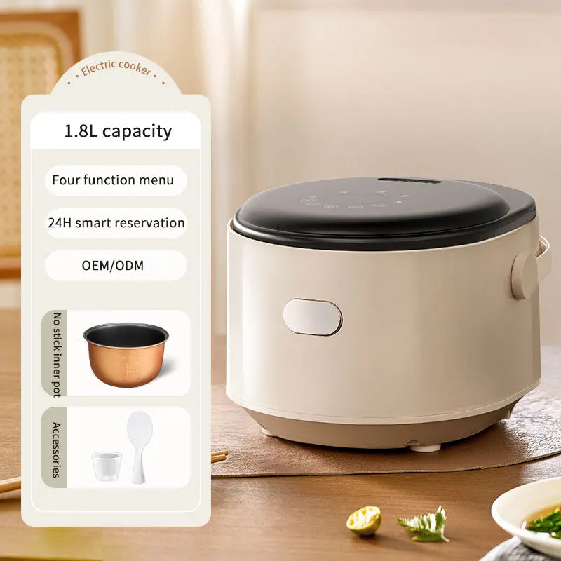 DUTRIEUX 1.8L Mini Rice Cooker – Digital Timer & Non-Stick Pot Mini Rice Cooker SPOT