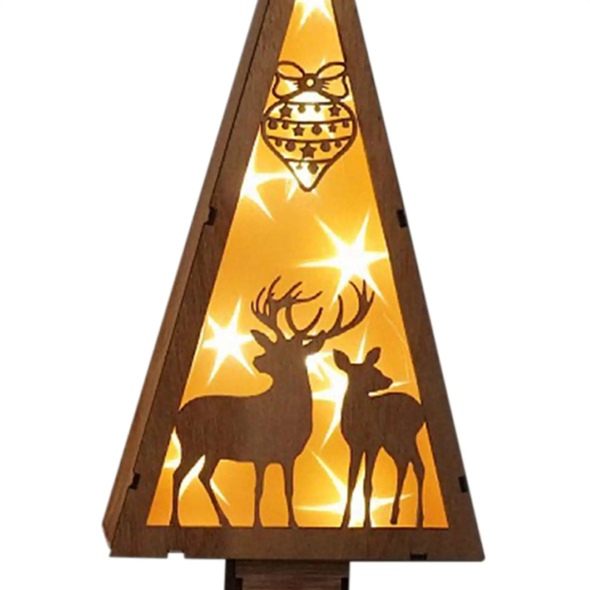 Wooden Christmas Tree Table Night Light – Farmhouse Décor Christmas Table Ornament SPOT
