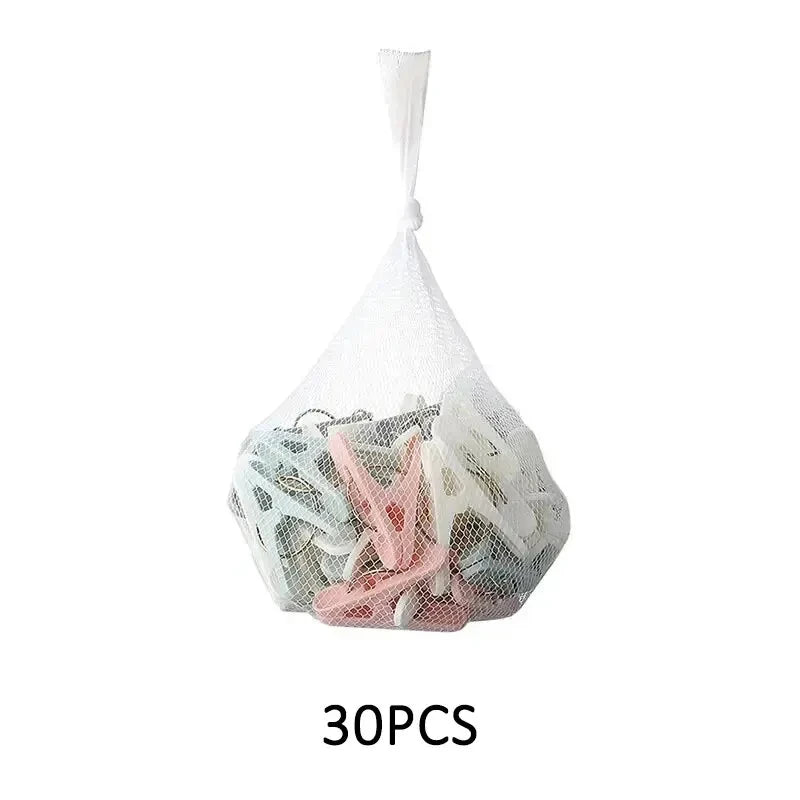 30-Pack Windproof Clothespins – Laundry & Bag Sealing Clips Clothespins & Clips SPOT 30PCs 3.3x 5.5cm