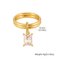 18K Gold Plated CZ Dainty Drop Stackable Ring – Waterproof Stackable Gold Ring SPOT RC-1008G07-1