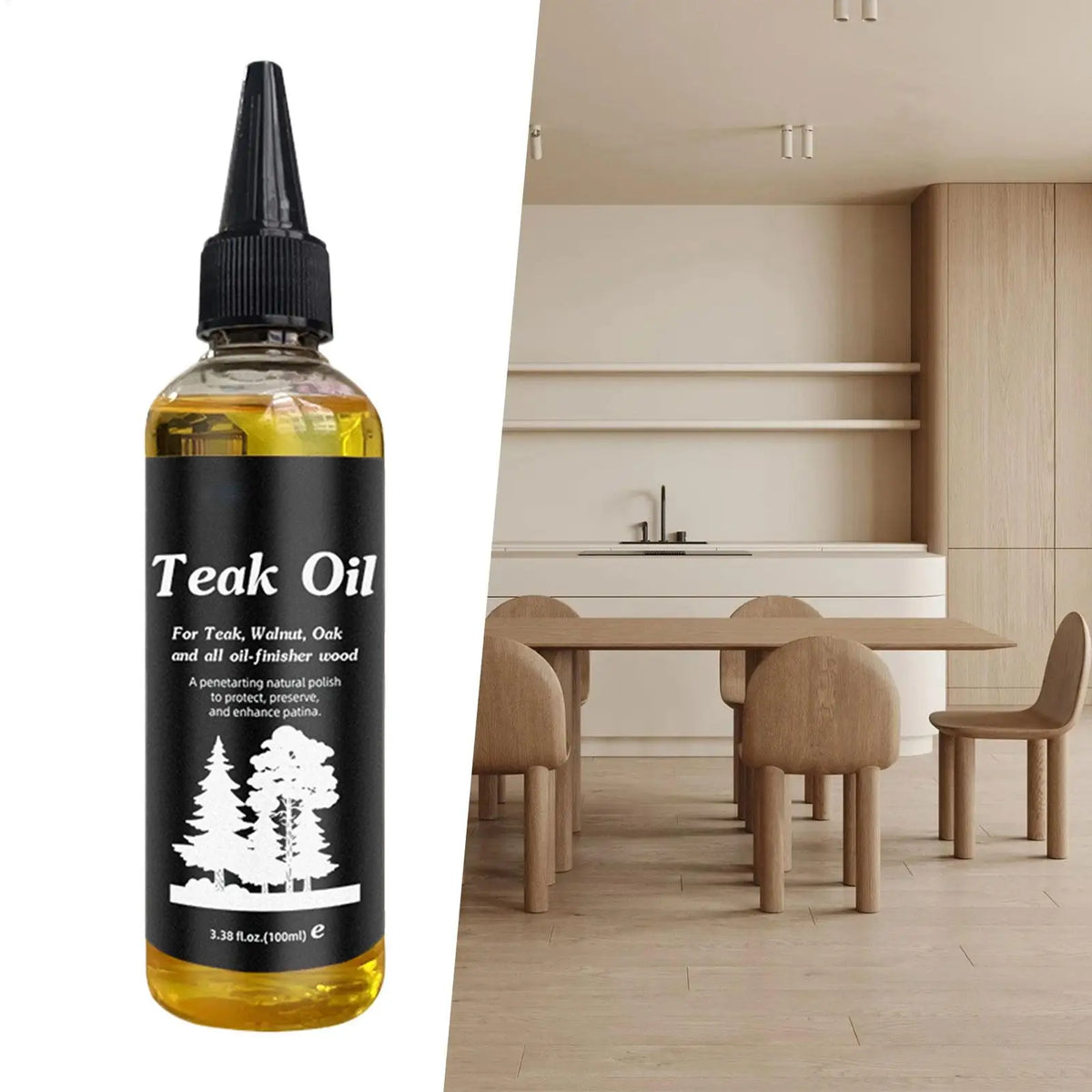 Teak Oil 100ml – Wood Polish & Conditioner for Furniture Wood Conditioning Oil SPOT