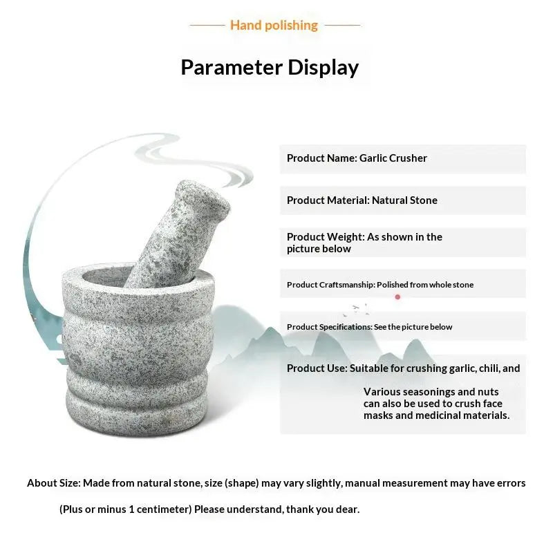 Natural Granite Pestle – Heavy-Duty Kitchen Grinding Tool Granite Pestle SPOT