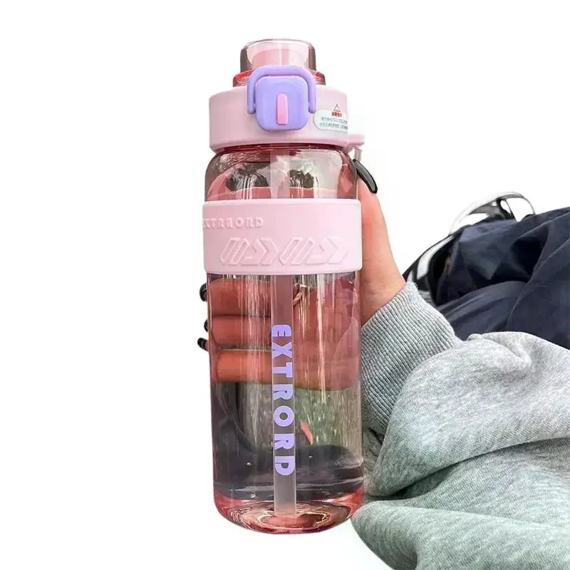 BPA-Free Sports Water Bottle with Straw 800/1000ml Leakproof Sports Water Bottle SPOT