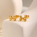 Bowknot Stud Earrings – Gold Stainless Steel Hypoallergenic Stud Earrings SPOT Default Title