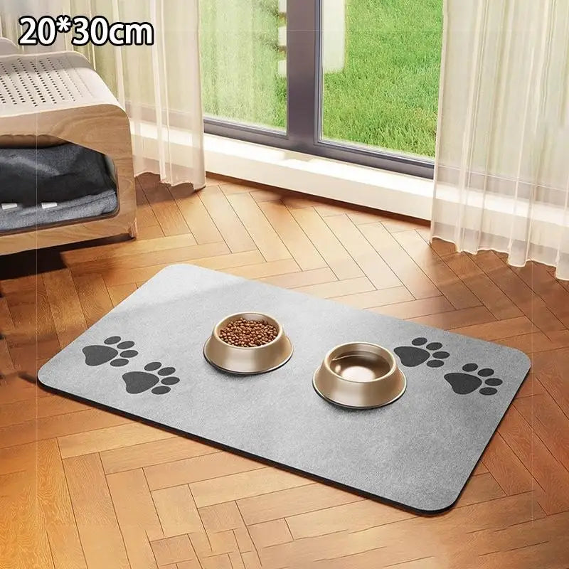 Absorbent Diatomaceous Pet Placemat – Non-Slip Food & Water Mat Pet Feeding Mat SPOT E1 one size