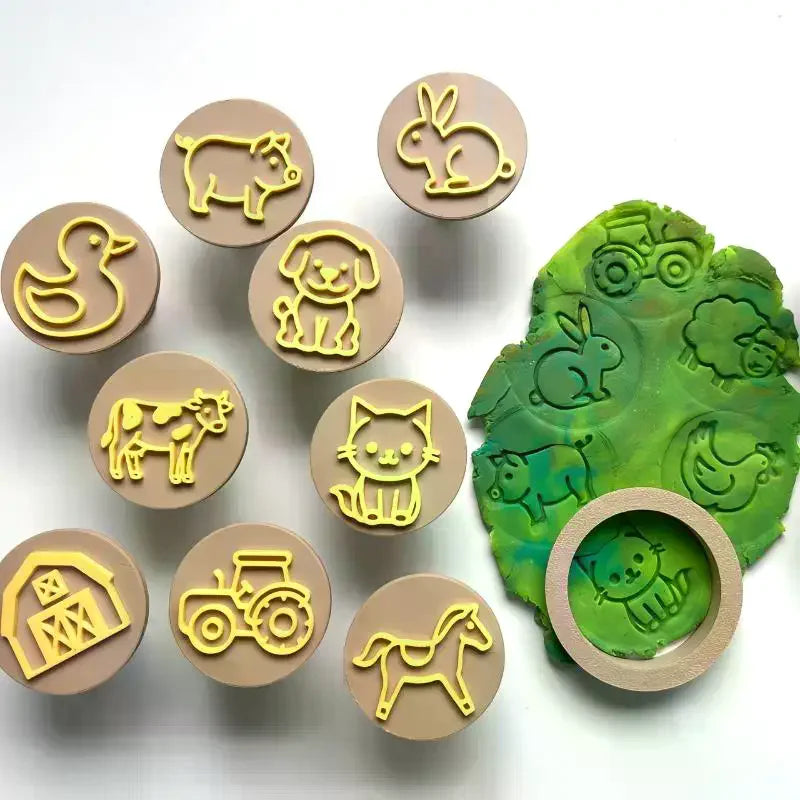 12-Piece Animal Clay Stamp Set – Wax, Resin & Craft Tools Clay Stamp Set SPOT
