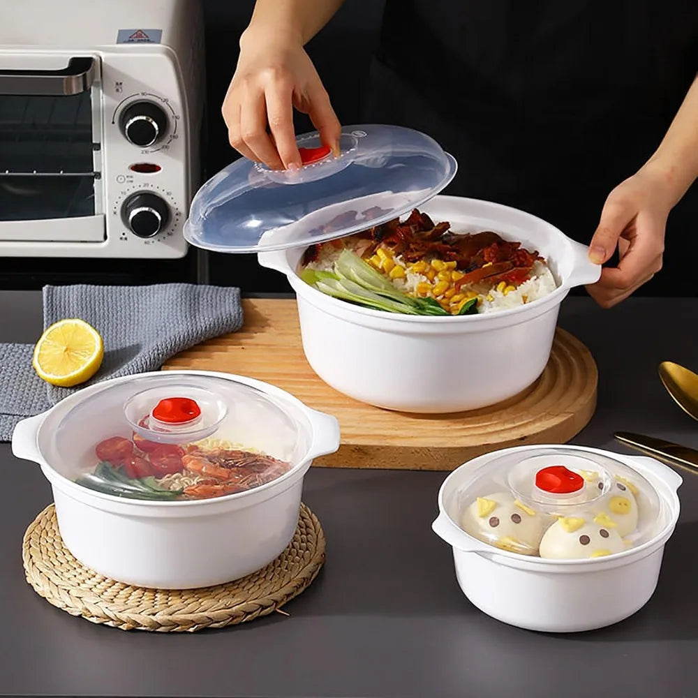 2.4L Microwavable Bowl with Vented Lid & Handles | Food Storage Food Storage Bowl SPOT