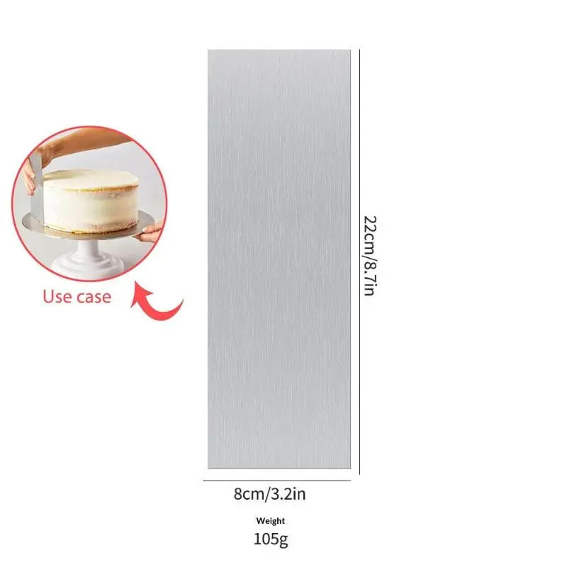 Stainless Steel Serrated Cake Scraper – Double Edge Baking Tool Cake Decorating Scraper SPOT F