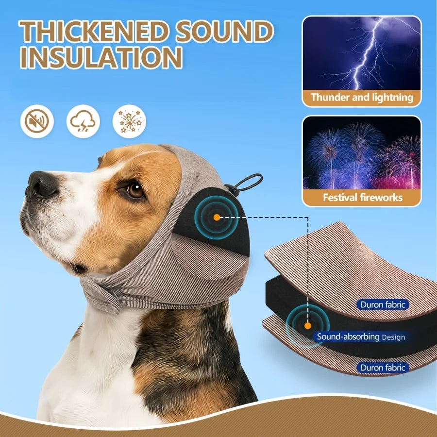 Adjustable Calming Dog Hat – Elastic Ear Muffs & Hoodie Dog Hat & Hoodie SPOT
