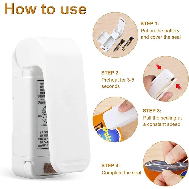 Mini Heat Bag Sealer – Portable Airtight Food Storage Sealer Heat Bag Sealer SPOT