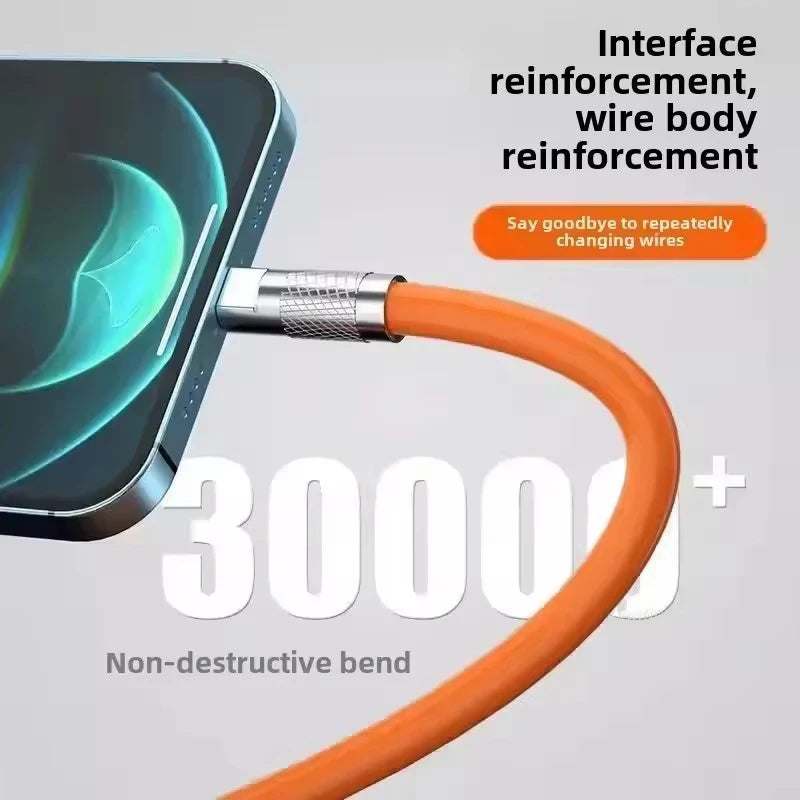 120W USB-C Fast Charging Cable – Liquid Silicone 1/1.5/2M USB-C Charging Cable SPOT