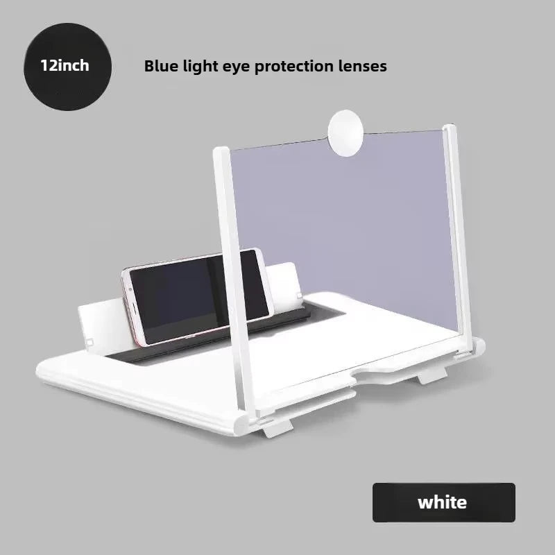 HD Phone Screen Magnifier Stand – 10 & 12 Inch Amplifier Phone Screen Magnifier SPOT White 12 iInches
