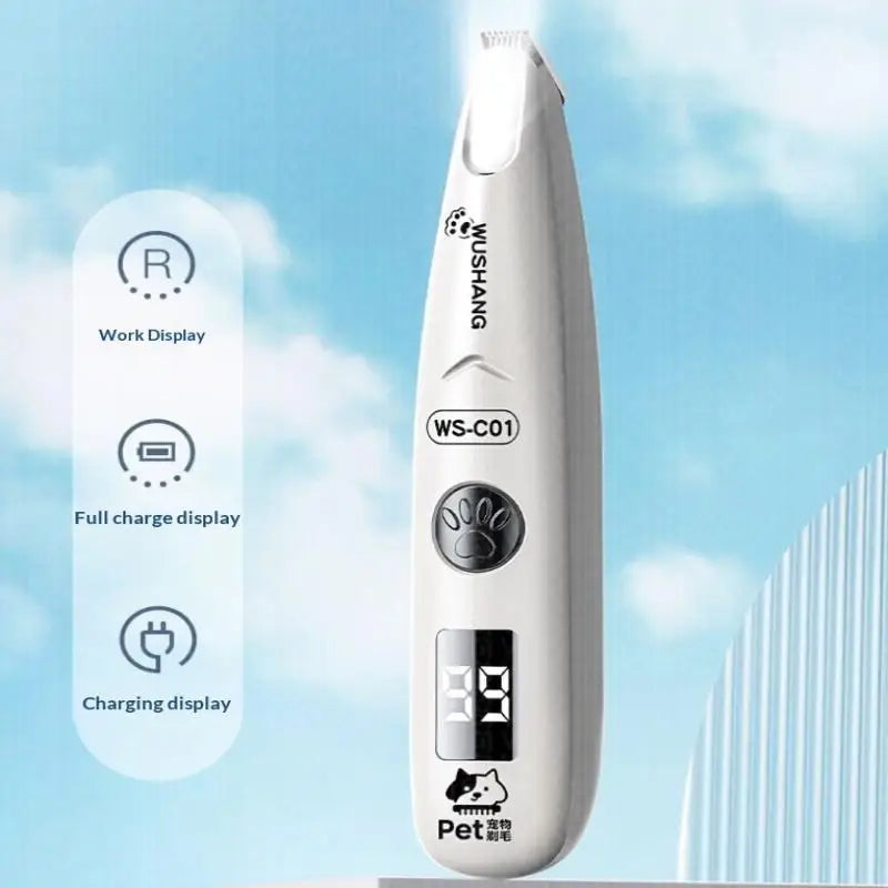 HUXUAN LED Pet Hair Trimmer – Rechargeable Dog & Cat Clipper Pet Grooming Trimmer SPOT