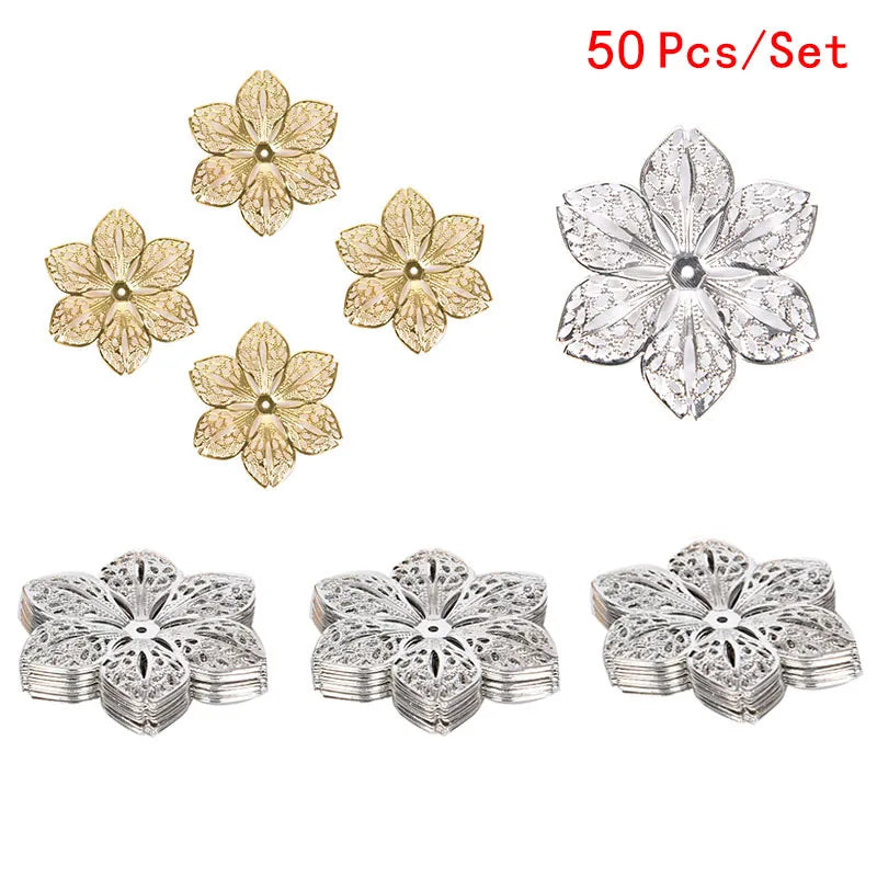 50-Pack Filigree Flower Charm Connectors – DIY Jewelry Findings Jewelry Findings SPOT