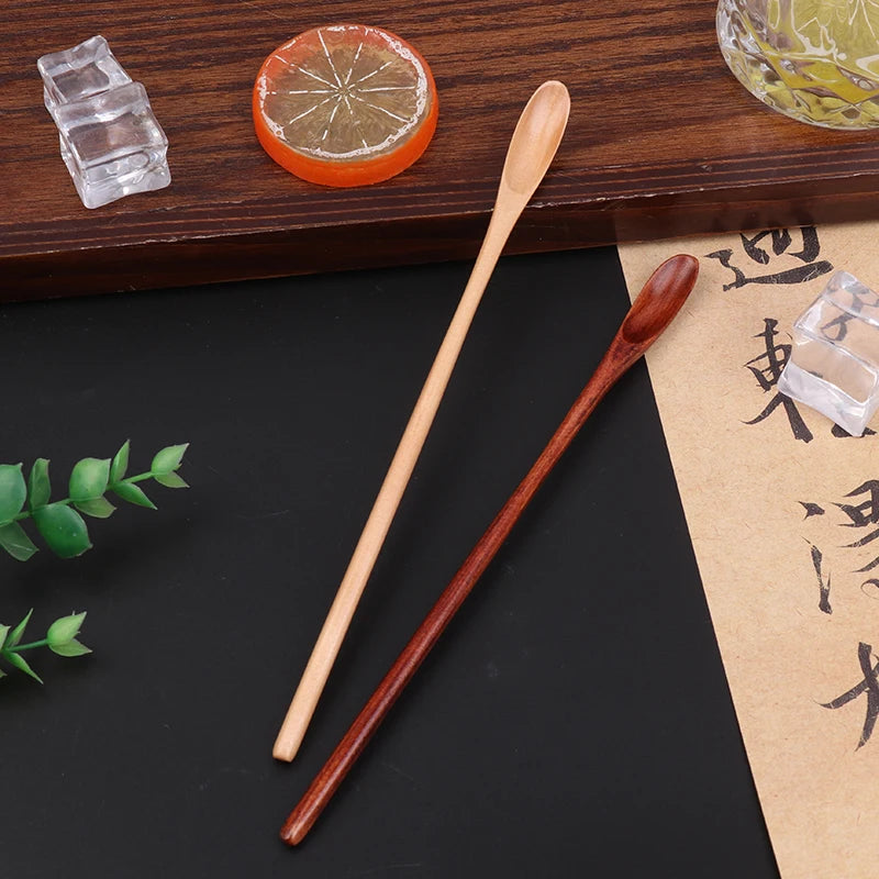 Long Handle Wooden Stirring Spoon – Coffee, Tea & Honey Wooden Stirring Spoon SPOT