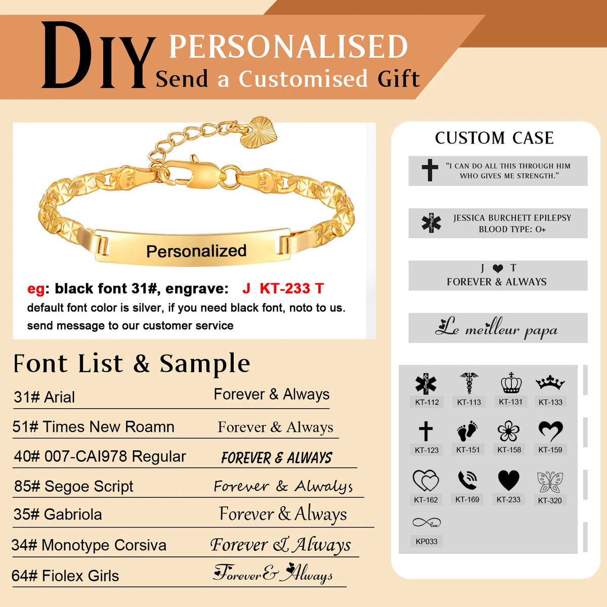 Personalized Name Bar Baby Bracelet – Custom ID Gift Custom Baby Bracelet SPOT