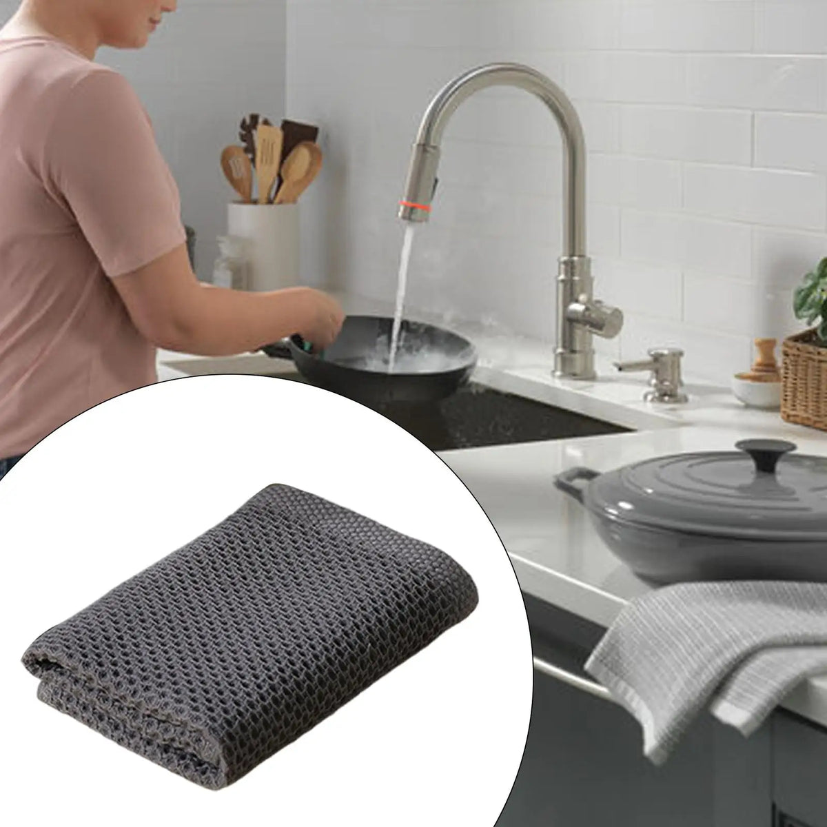 Cotton Dishcloth 34x34cm – Fast-Drying Absorbent Cleaning Cloth Cleaning Dishcloth SPOT