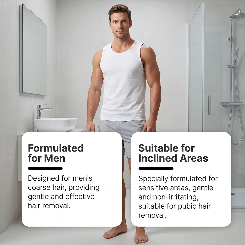 OceAura Men's Depilatory Cream – Gentle Body Hair Remover Depilatory Cream SPOT
