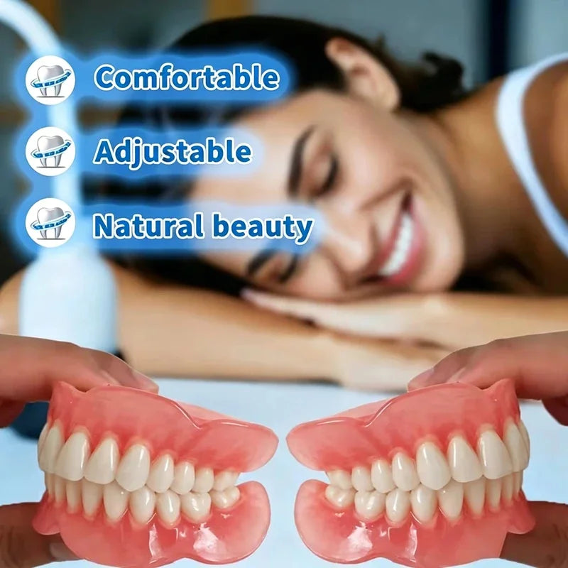 Silicone Cosmetic Dentures – Full Upper & Lower Smile Enhancer Cosmetic Dentures SPOT