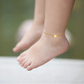 Kids Heart Anklet – Adjustable Gold Stainless Steel Foot Chain Kids Anklet SPOT Default Title